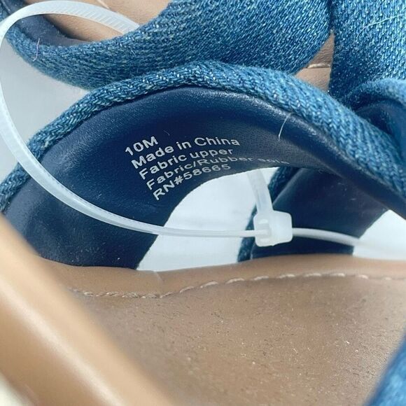 Abound Sukie Women’s Dark Wash Denim Espadrille Wedge Sandal Size 10 - Picture 11 of 13